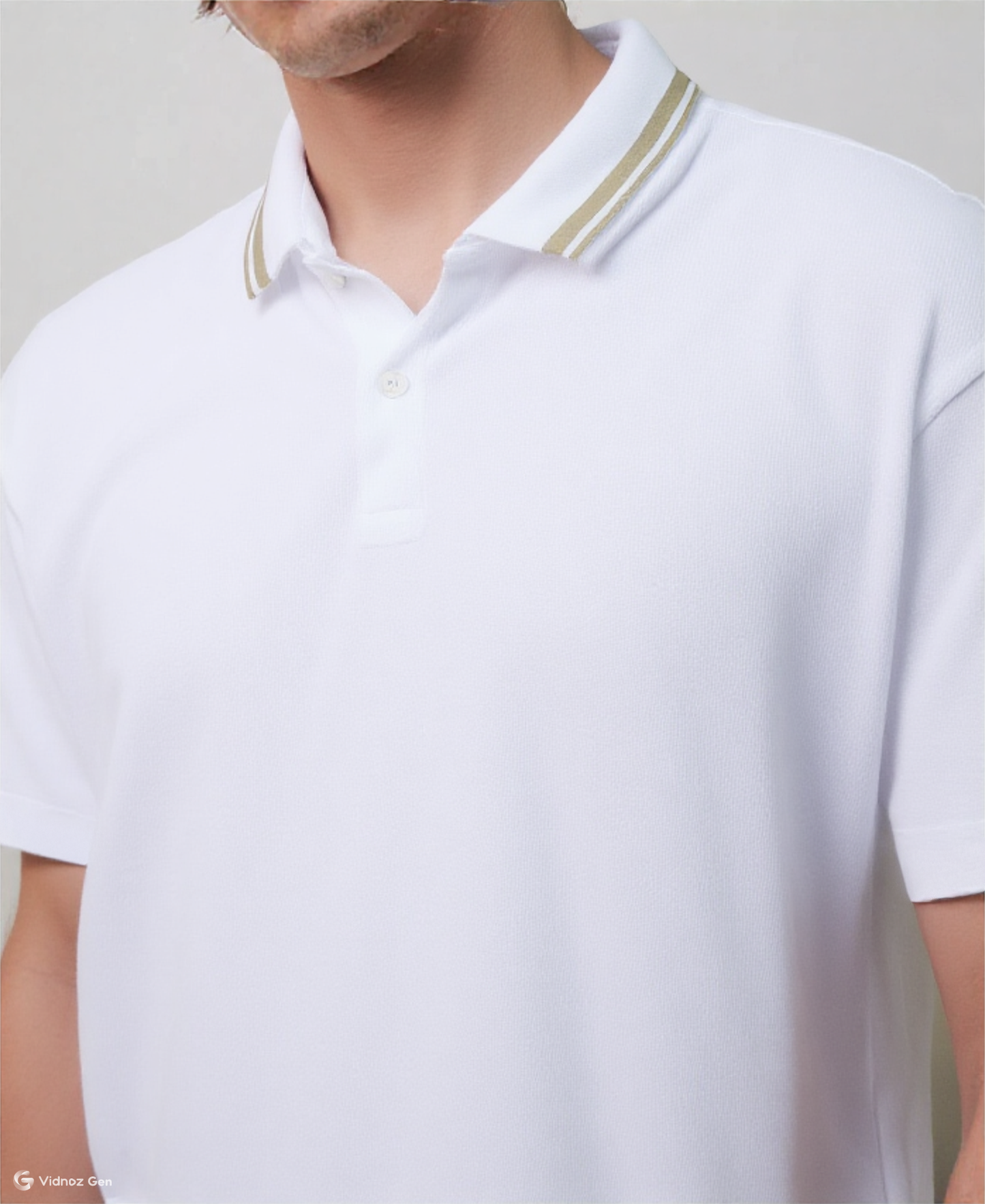 Calvin Klein Men's Short-Sleeve Double-Tipped Collar Polo Shirt  White Size M