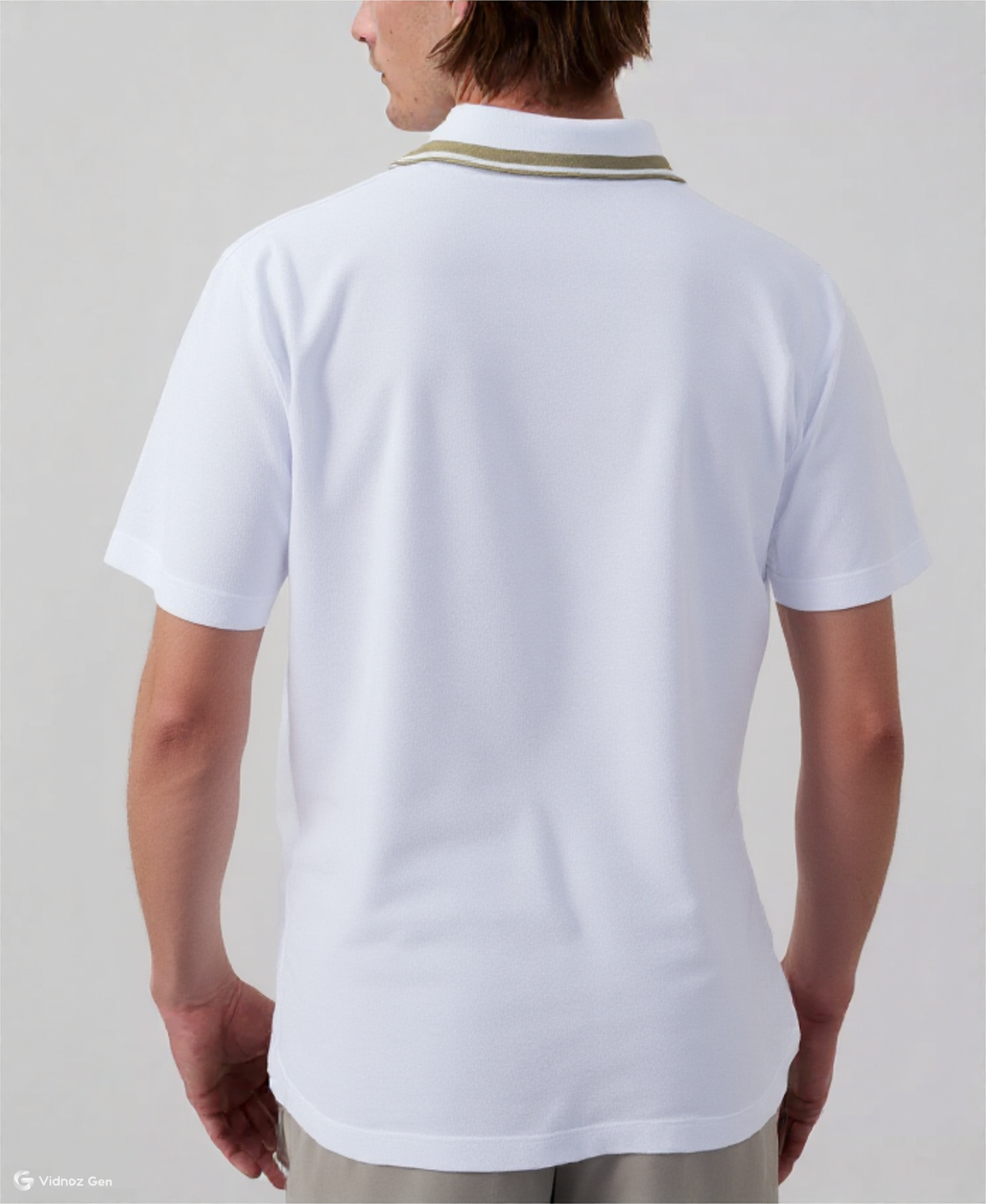 Calvin Klein Men's Short-Sleeve Double-Tipped Collar Polo Shirt  White Size M