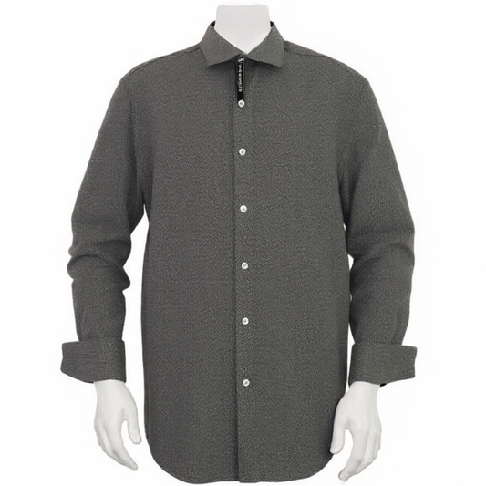 Thomas Sterling Men's Performance 4-Way Stretch Dress Shirt  Black Size M 15/15.5 34/35