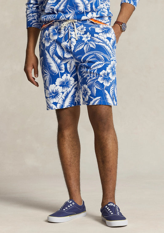 Polo Ralph Lauren Men's Monstera Print Spa Terry Shorts  Blue/White Size XL