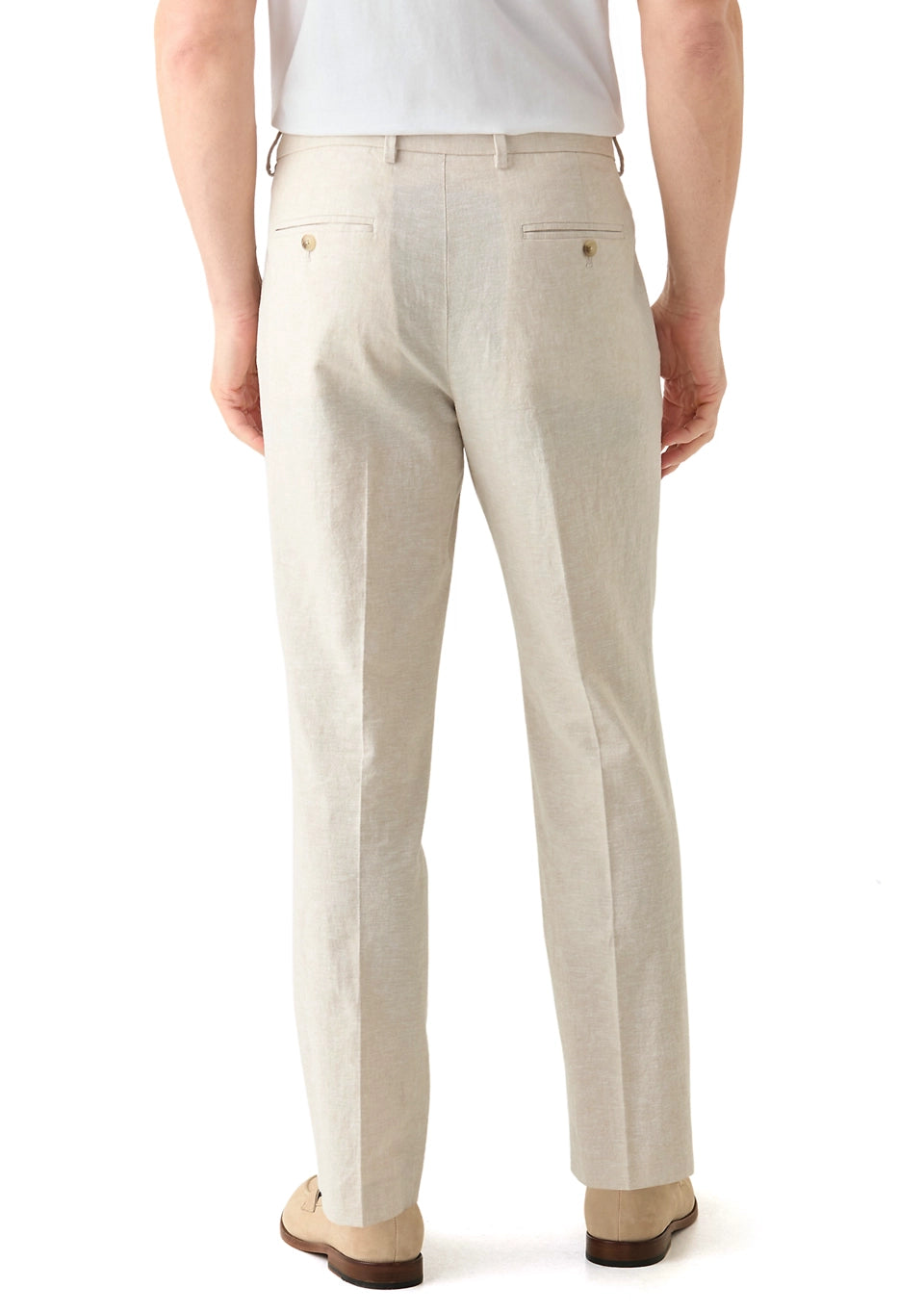 Perry Ellis Men's Classic-Fit Linen Pants  Natural Linen W36xL30