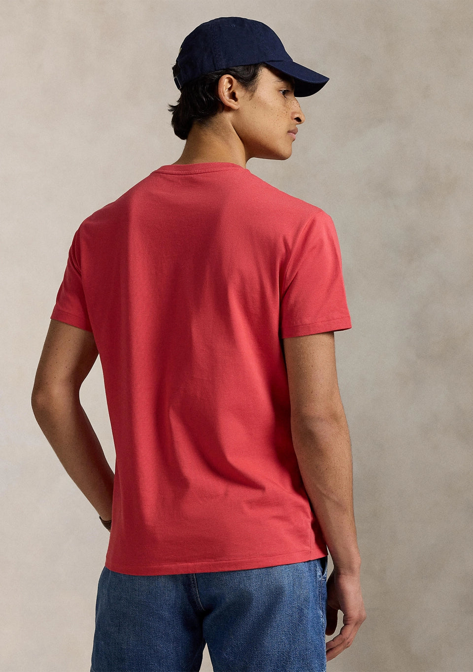 Polo Ralph Lauren Men's Classic-Fit Jersey V-Neck T-Shirt  Pale Red Size 2XL