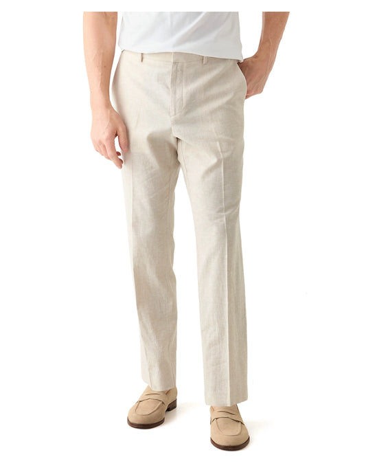 Perry Ellis Men's Classic-Fit Linen Pants  Natural Linen W36xL30
