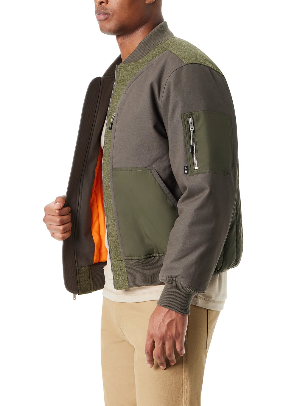 BASS OUTDOOR Men's Hero Bomber Jacket  Beluga Size M
