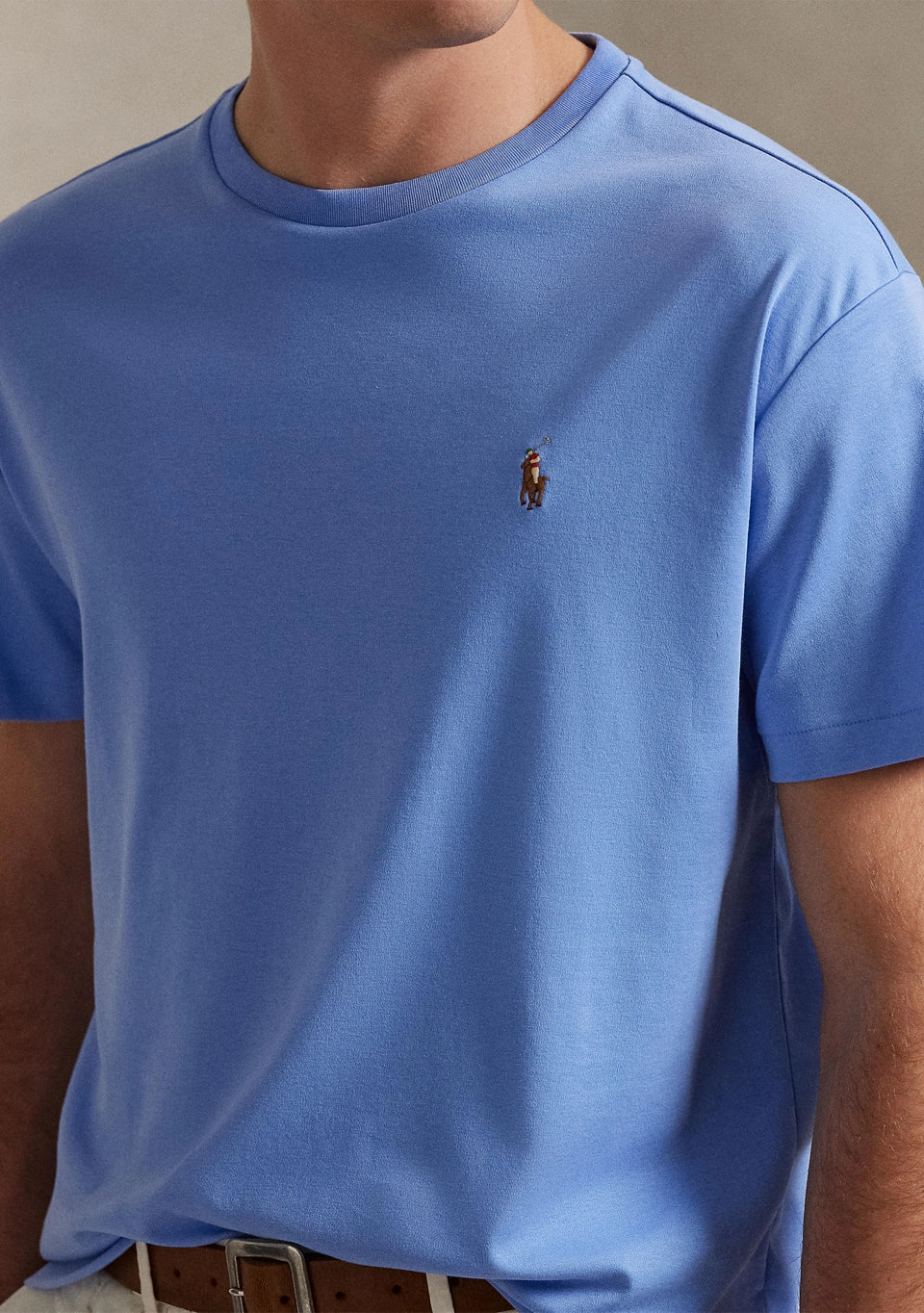 Polo Ralph Lauren Men's Custom Slim-Fit Soft Cotton T-Shirt  Summer Blue Size S