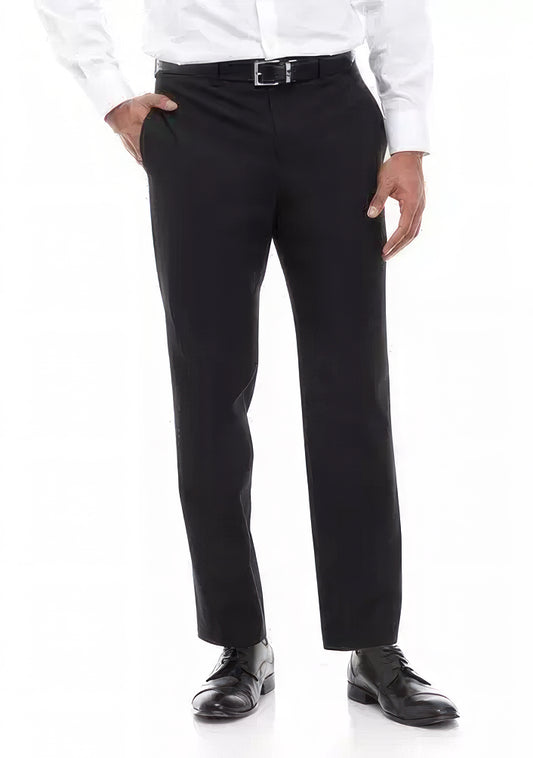 Lauren Ralph Lauren Men's Classic-Fit Solid Flat-Font Dress Pants  Color Black Solid W38xL32