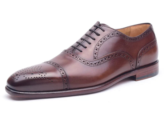 Curatore Men's Hughes Oxford Dress Shoes  Cognac Size 9.5