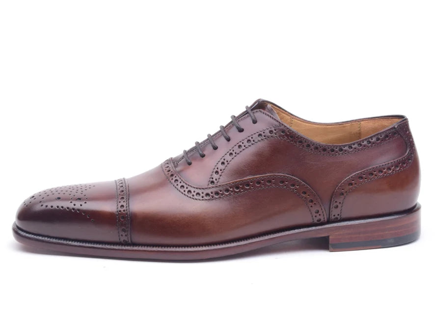 Curatore Men's Hughes Oxford Dress Shoes  Cognac Size 9.5