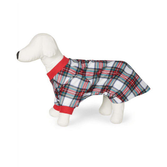 Family Pajamas Dog Holiday Pull On Pajamas  Color Stewart Plaid Size S