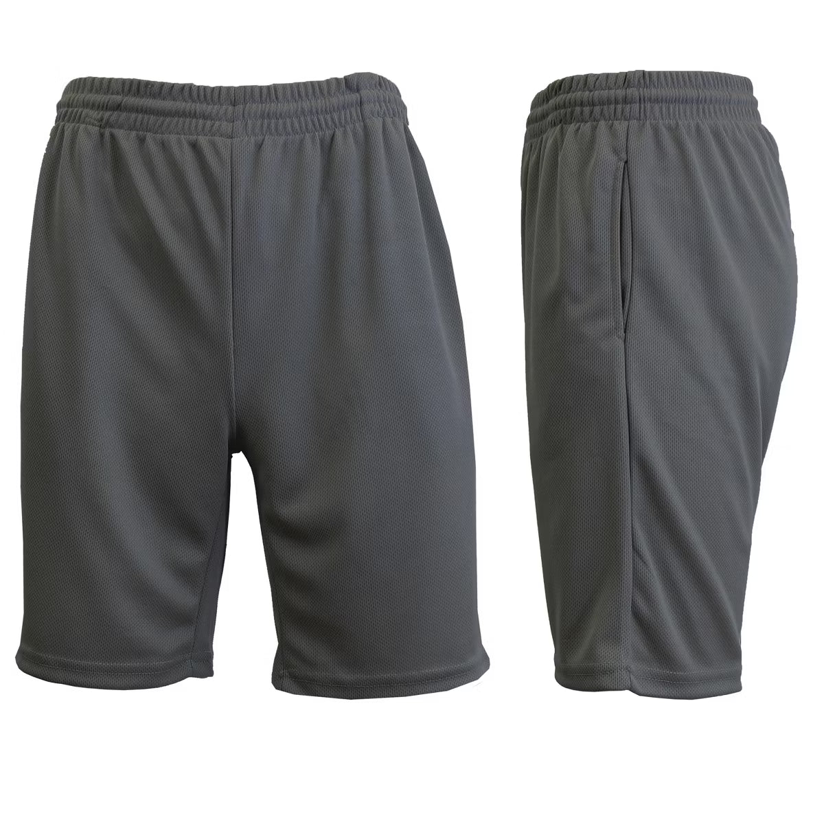 JumpStart Men's Moisture Wicking Performance Basic Mesh Athletic Shorts  Charcoal Size S