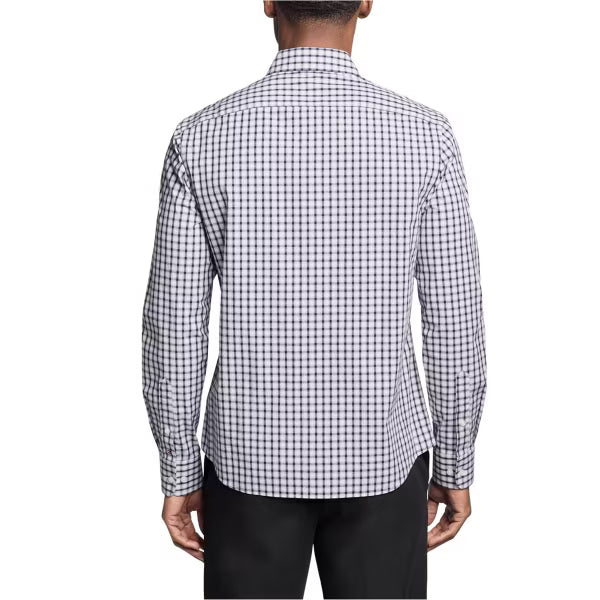 Tommy Hilfiger Men's THFlex Regular-Fit Button Down Dress Shirt  Indigo Blue 14/14.5 34/35