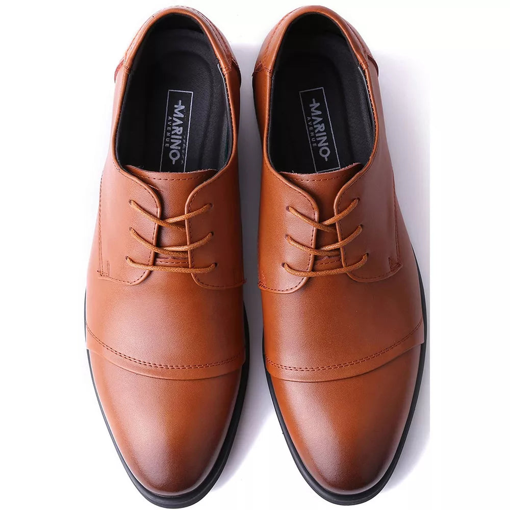 Mio Marino Men's Standard Toe Laced Dress Shoes  Color Tan Size 8
