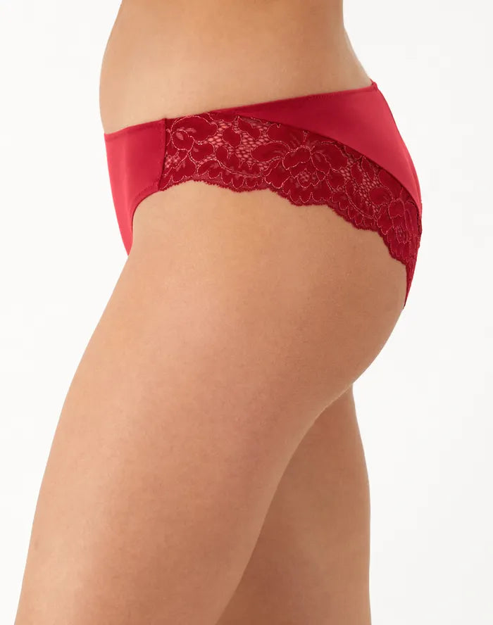 Maidenform Comfort Devotion Lace Back Tanga Underwear  Color Impulse Red Size 8