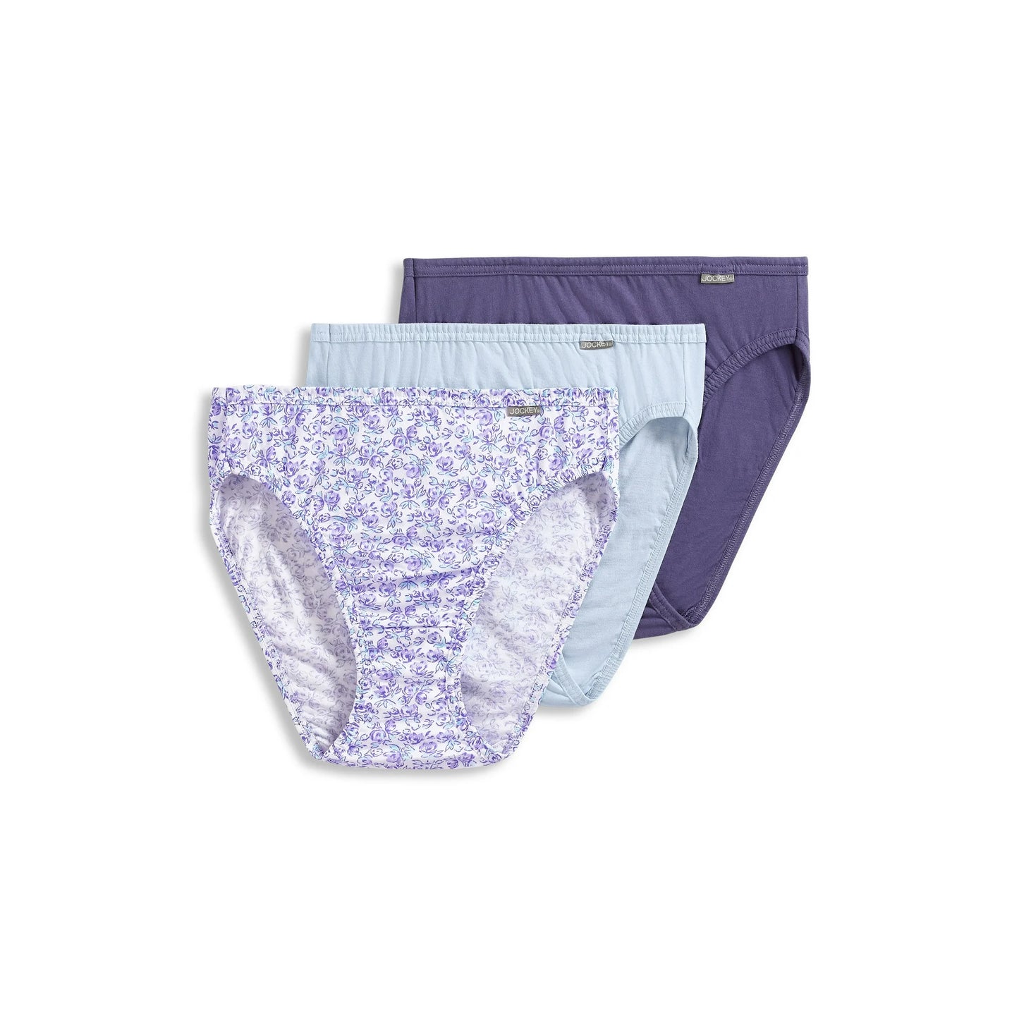 Jockey Elance French Cut Brief 3-Pack  Purple Amethyst/Paradise Flora Size 9