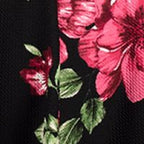 Signature by Robbie Bee Women's Petites Floral-Print Fit & Flare Dress Color Black Multi Size PS