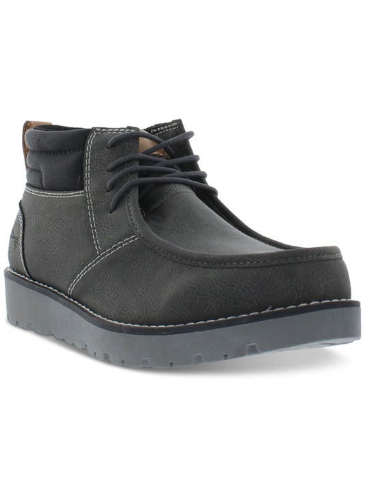 Weatherproof Vintage Men's Chester Faux-Leather Chukka Boots  Color Black Size 9
