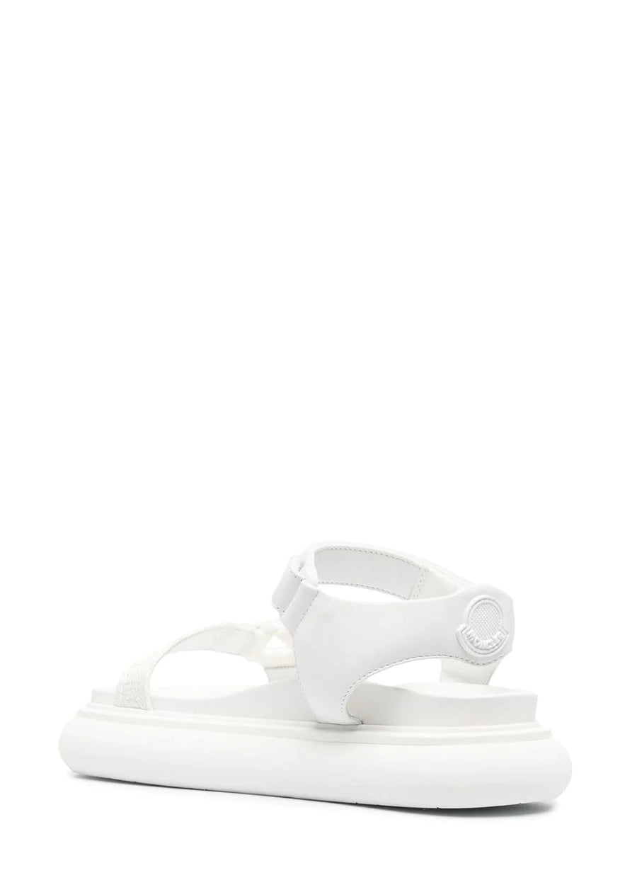 Moncler Catura 35mm Touch-Strap Sandals  Color White Size EU 35/US 5