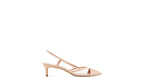 Stuart Weitzman Mondrian 50 Slingback Pump Color Poudre/Clear Size EU 36/US 5.5B
