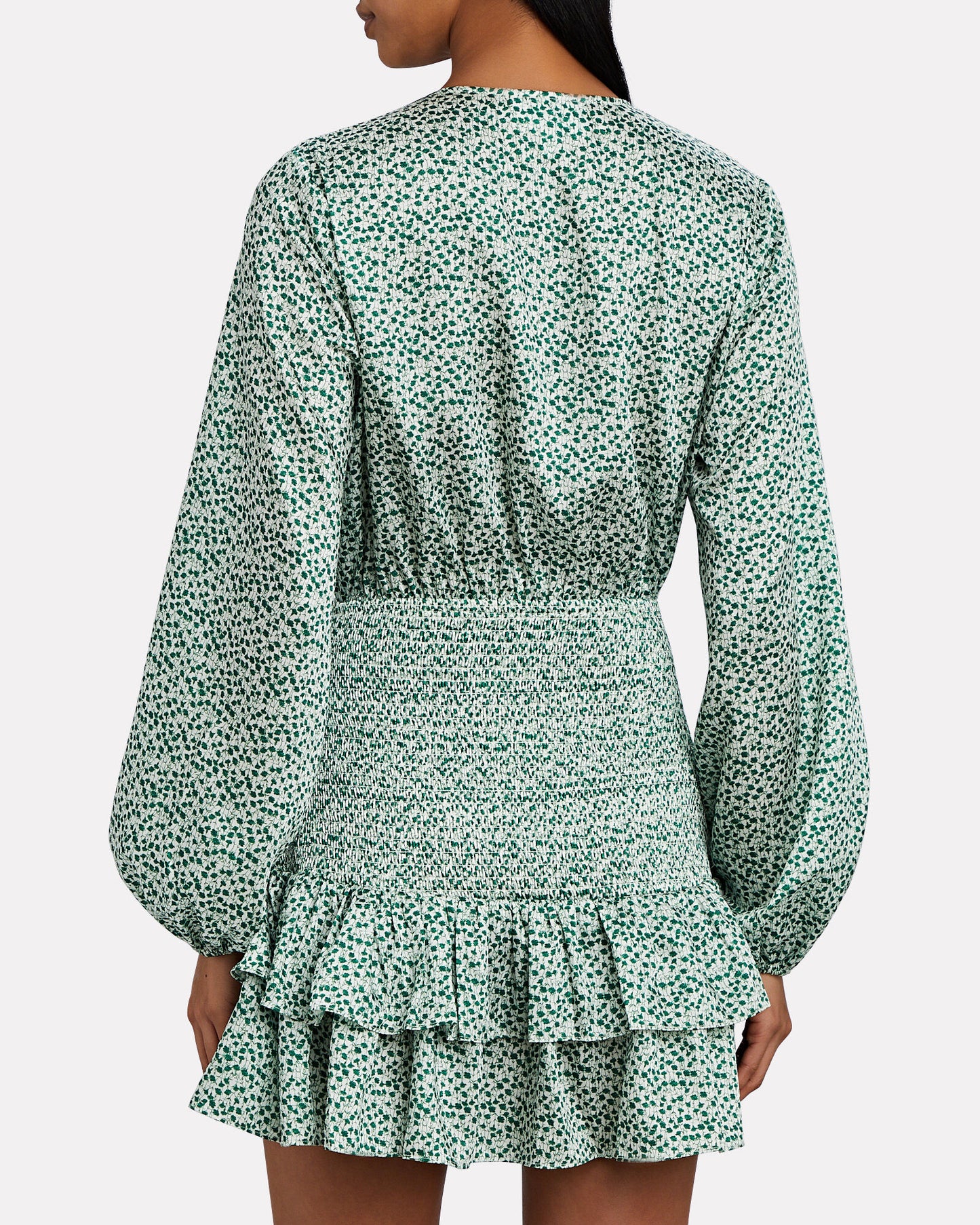 Significant Other Women's Hedi Smocked Mini Dress  Color Green Floral Size 2