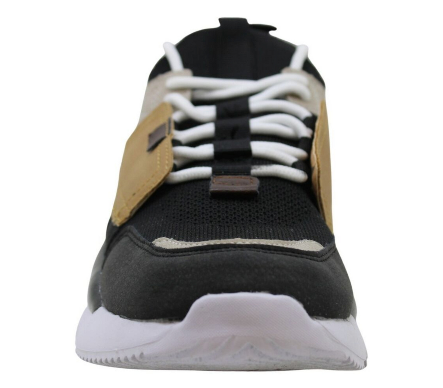 Madden Men's Graner Fabric Low-Top Lace-Up Sneakers  Black Rib Size 10.5