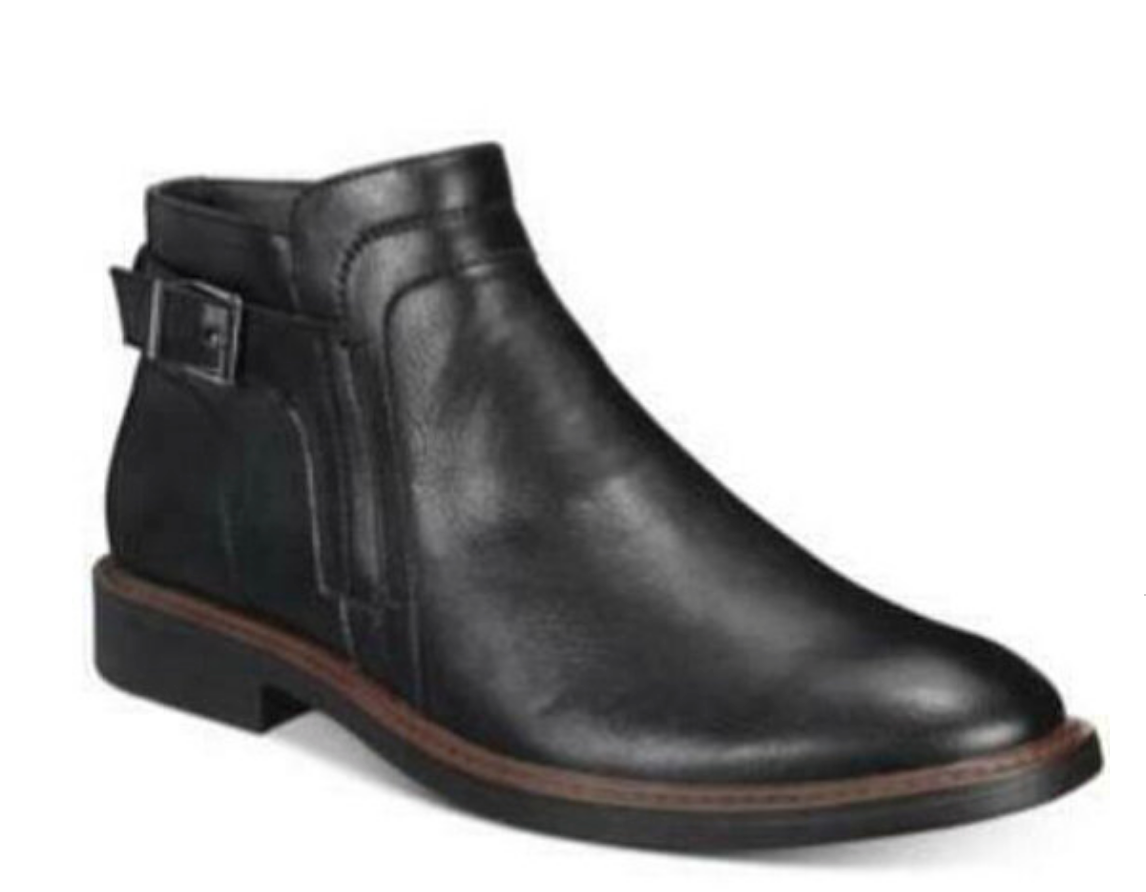 Alfani Men's Rogan Buckle Accent Chelsea Boots  Black Size 8.5