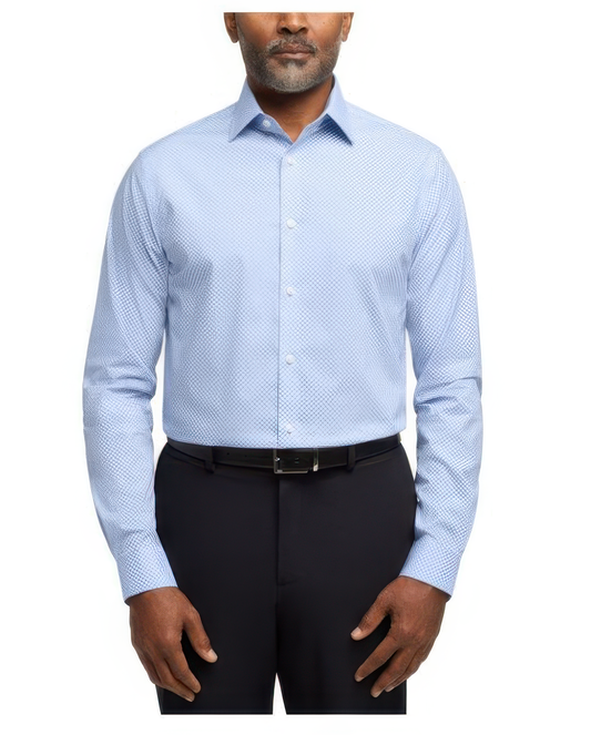 Michael Kors Men's Regular Fit Comfort Stretch Dress Shirt  Tropical Breeze Size L 16 32/33