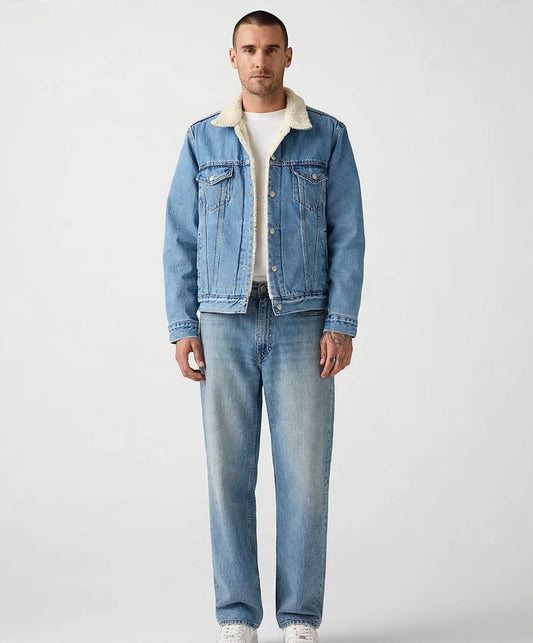 Levi's Men's Sherpa Denim Trucker Jacket  Light Stonewash Size XS