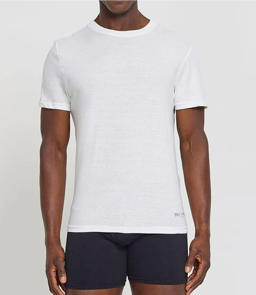 True Religion Men's Crew Neck Undershirt T-Shirt  White Size XL