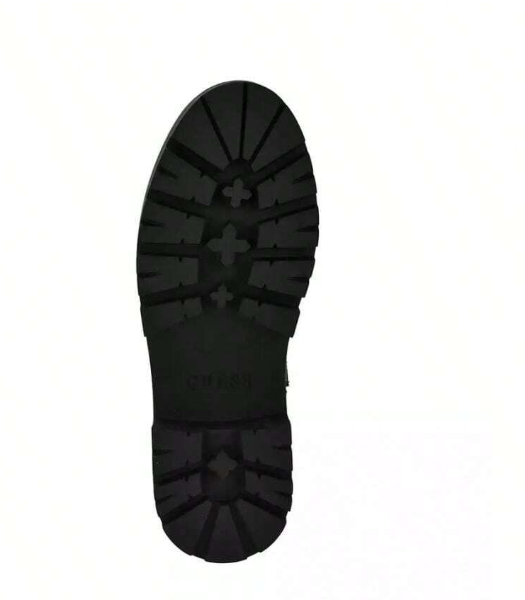 GUESS Women's Vaires Lug Sole Lace Up Combat Booties  Black Size 9.5