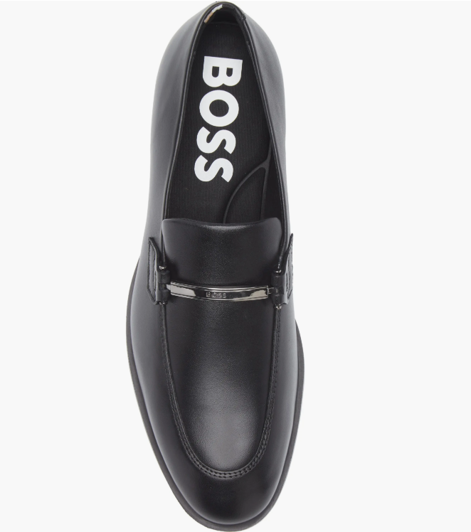 Hugo Boss Men's Colby Slip-On Bit Loafers  Black Size 9.5