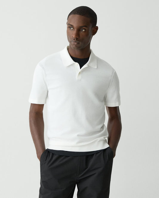 Theory Men's Goris Polo Shirt  Light Bilen Size M