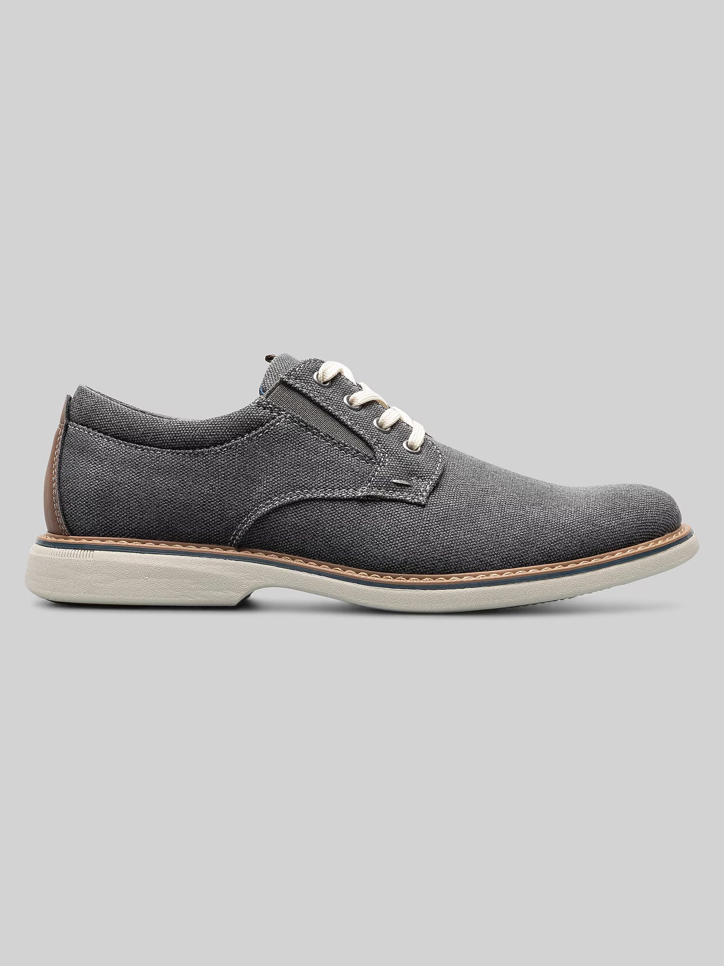 Nunn Bush Men's Otto Canvas Plain Toe Oxfords  Gunmetal Size 12