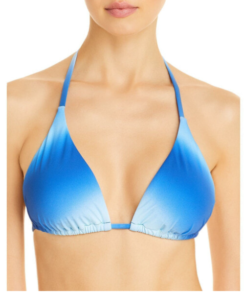 Aqua Women's Swim Ombre Triangle Bikini Top  Color Reflex Size M