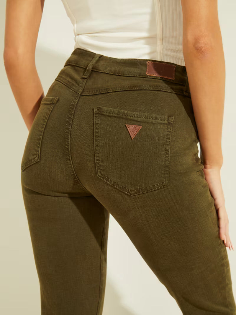 Guess Women's 1981 Cropped Skinny Jeans  Color Green Size 31