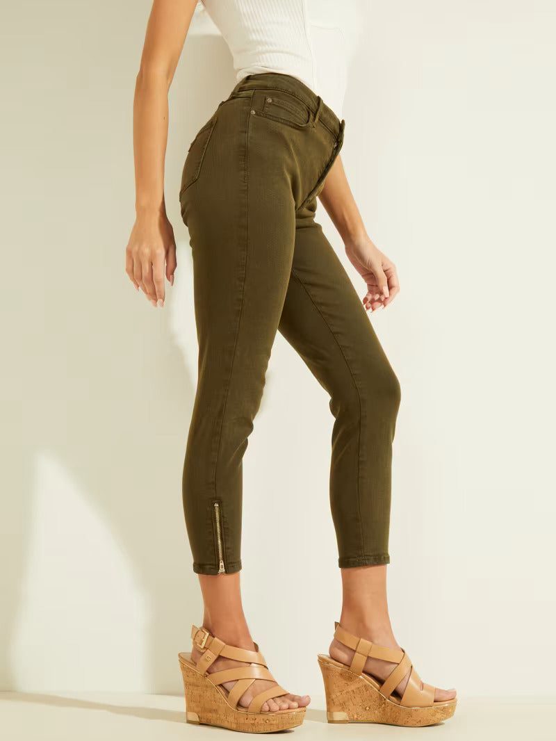 Guess Women's 1981 Cropped Skinny Jeans  Color Green Size 31
