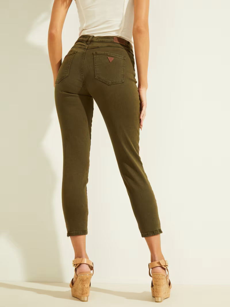 Guess Women's 1981 Cropped Skinny Jeans  Color Green Size 31