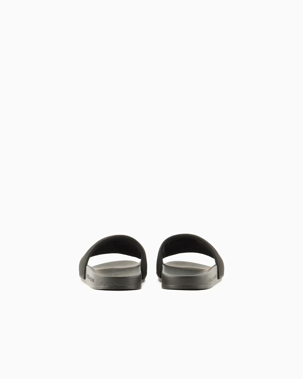 A/X Armani Exchange Men's A|X Logo Wide Strap Sliders  Solid Black Size 8.5