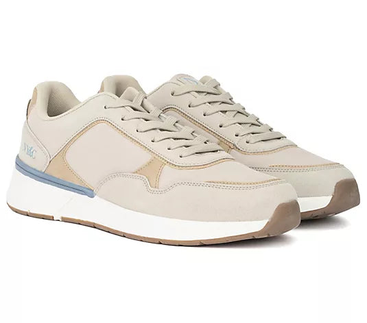 New York & Company Men's Harvey Low Top Sneakers  Beige Size 13