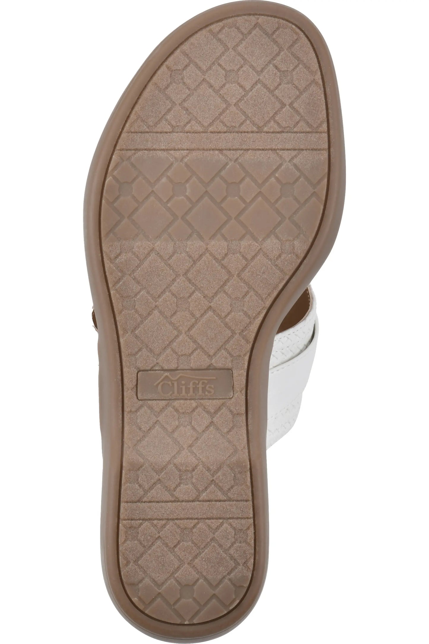 Cliffs by White Mountain Women's Benedict Mini Wedge Sandals  White Woven Size 8