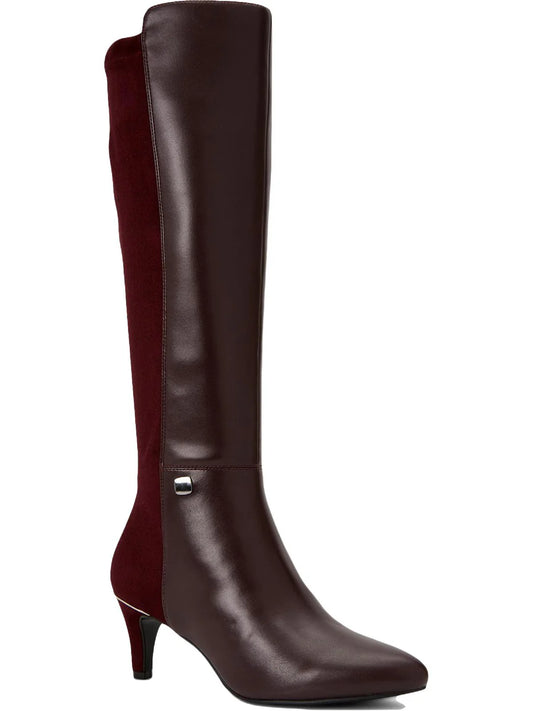Alfani Women's hakuu Leather Pointed Toe Knee High Fashion Boots Color Red Size 6 M