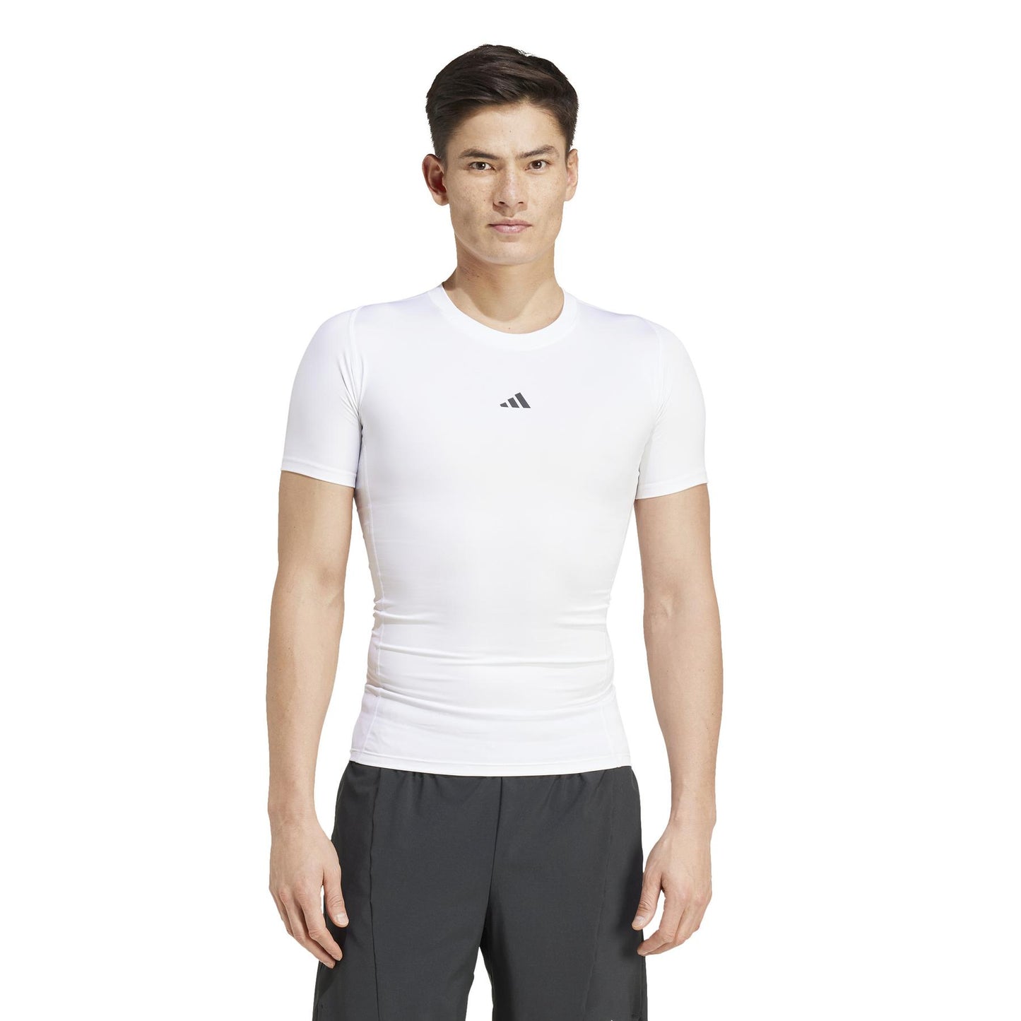 adidas Men's Compression Techfit T-Shirt  White Size M