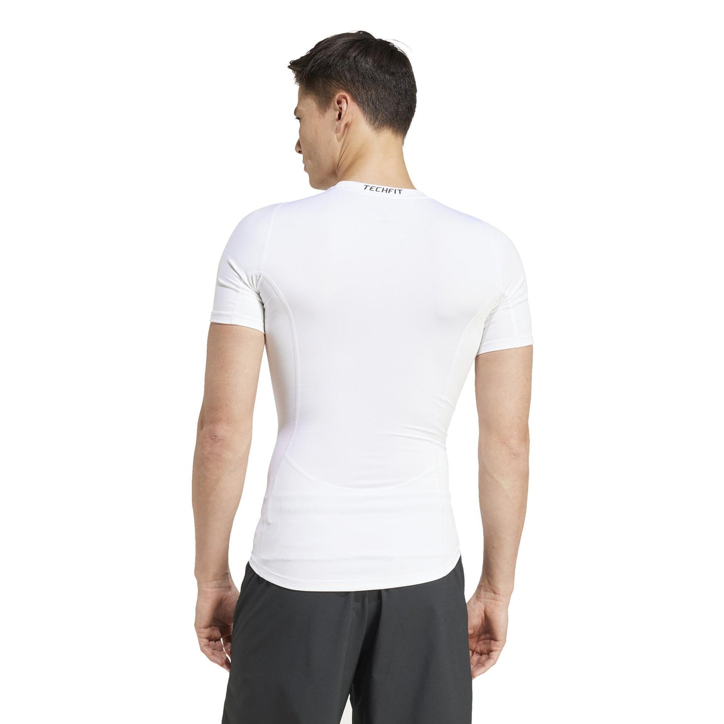 adidas Men's Compression Techfit T-Shirt  White Size M