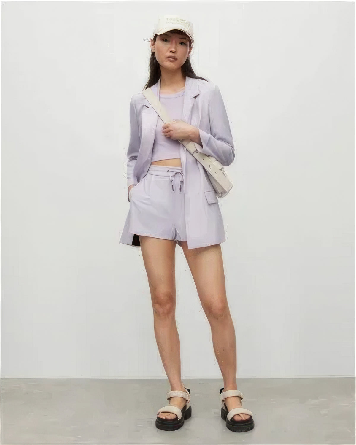 ALLSAINTS Women's Aleida Tri Shorts  Color Lady Lilac Size 4