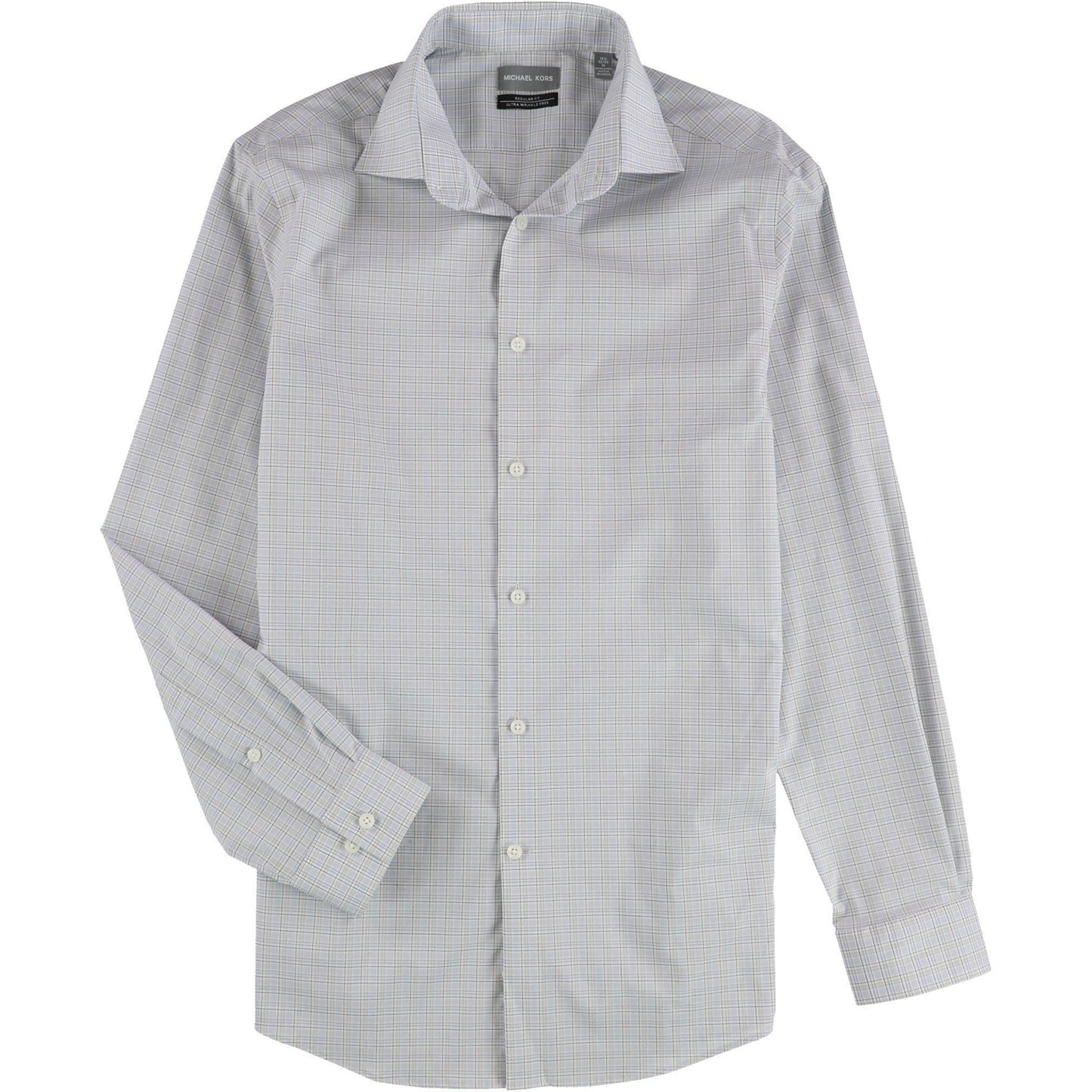 Michael Kors Men's Regular-Fit Comfort Stretch  Grey Multi 15.5 34/35