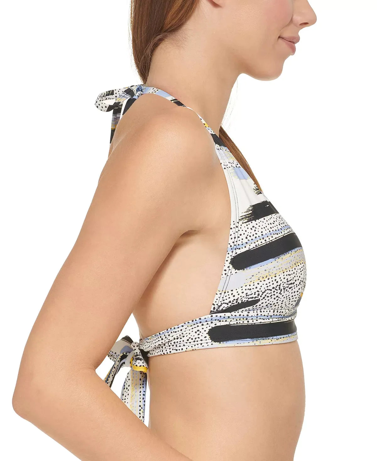 DKNY Womens Printed Bikini Top  Color Halogen Multi Size XL