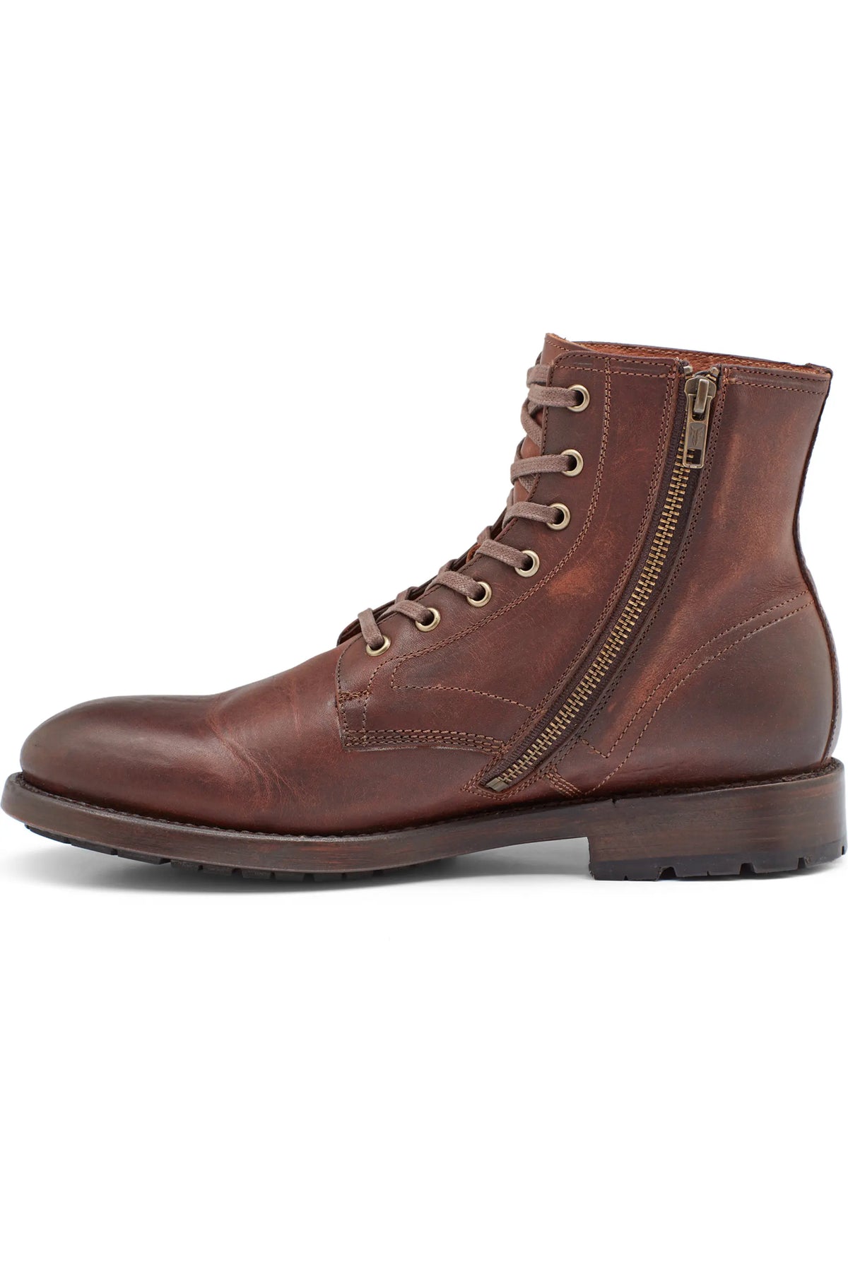 Frye Men's Bowery Lace-up Boots  Cognac Leather Size 8.5