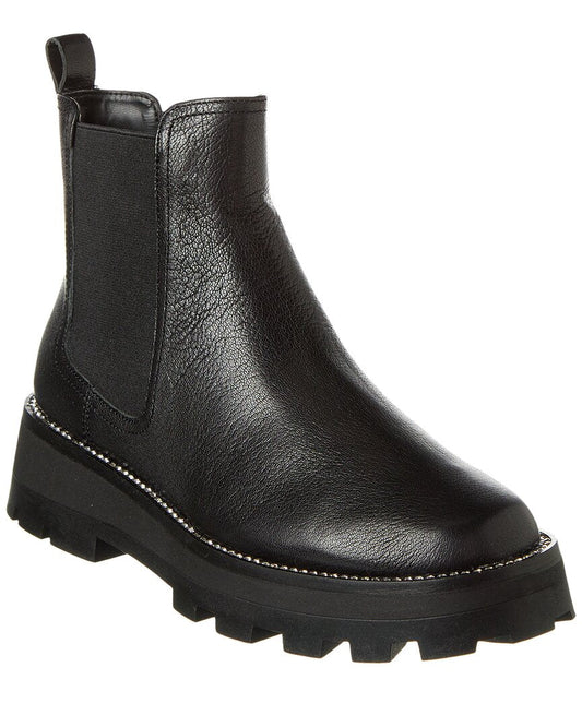 Karl Lagerfeld Paris Women's Mayde Slip-On Chelsea Booties  Color Black Leather Size 7M