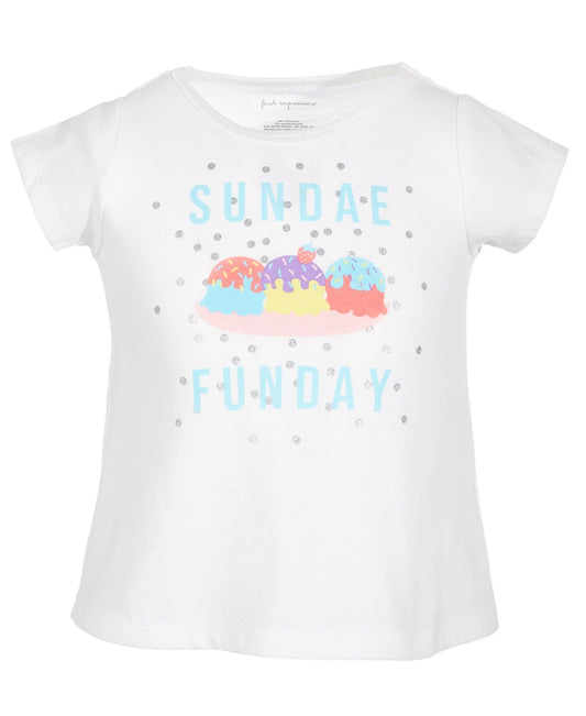 First Impressions Baby Girls Sundae Funday T-Shirt  Color Angel White Size 24 months