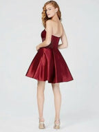 Blondie Nites Juniors Strapless Applique Strapless Fit & Flare Dress  Color Maroon Size 9
