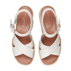 Marc Fisher Women's Pasion Espadrille Wedge Sandals  Cream Leather Size 9